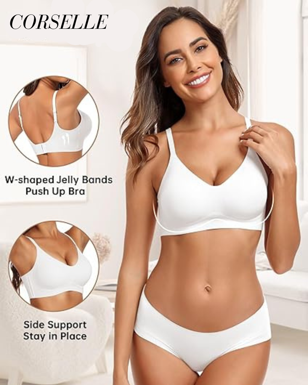 Wireless Push-Up Bra for Women – Seamless Full Coverage