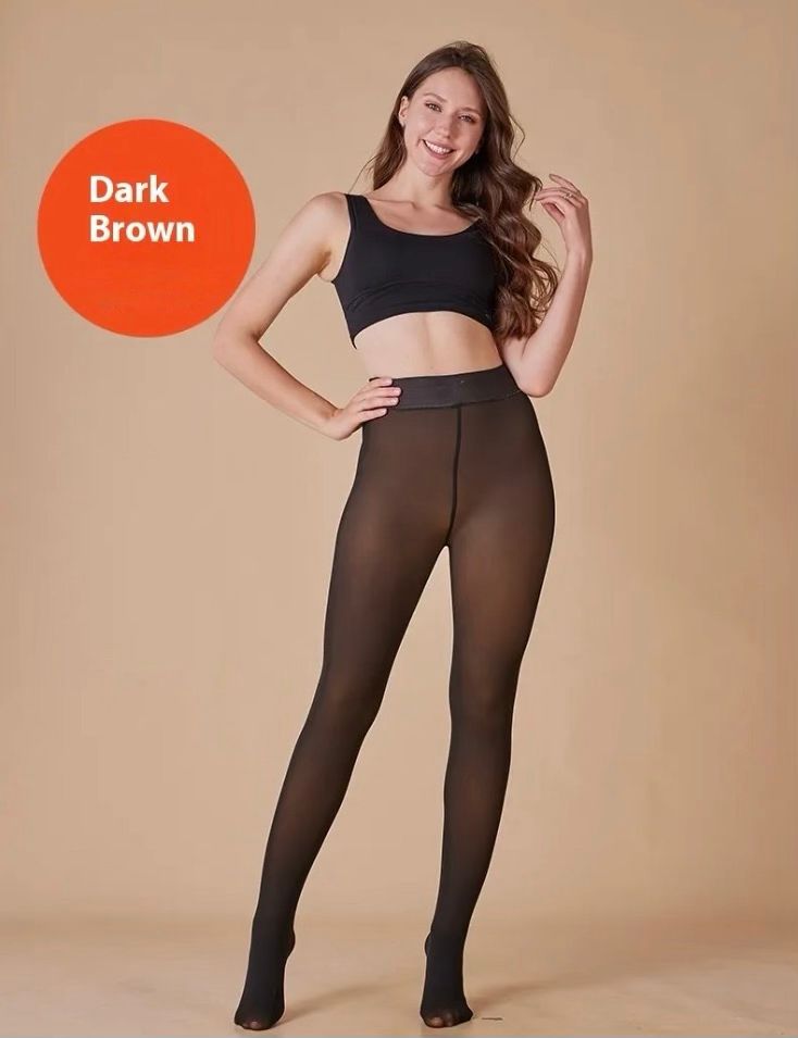 Sheer Fleece-Lined Leggings